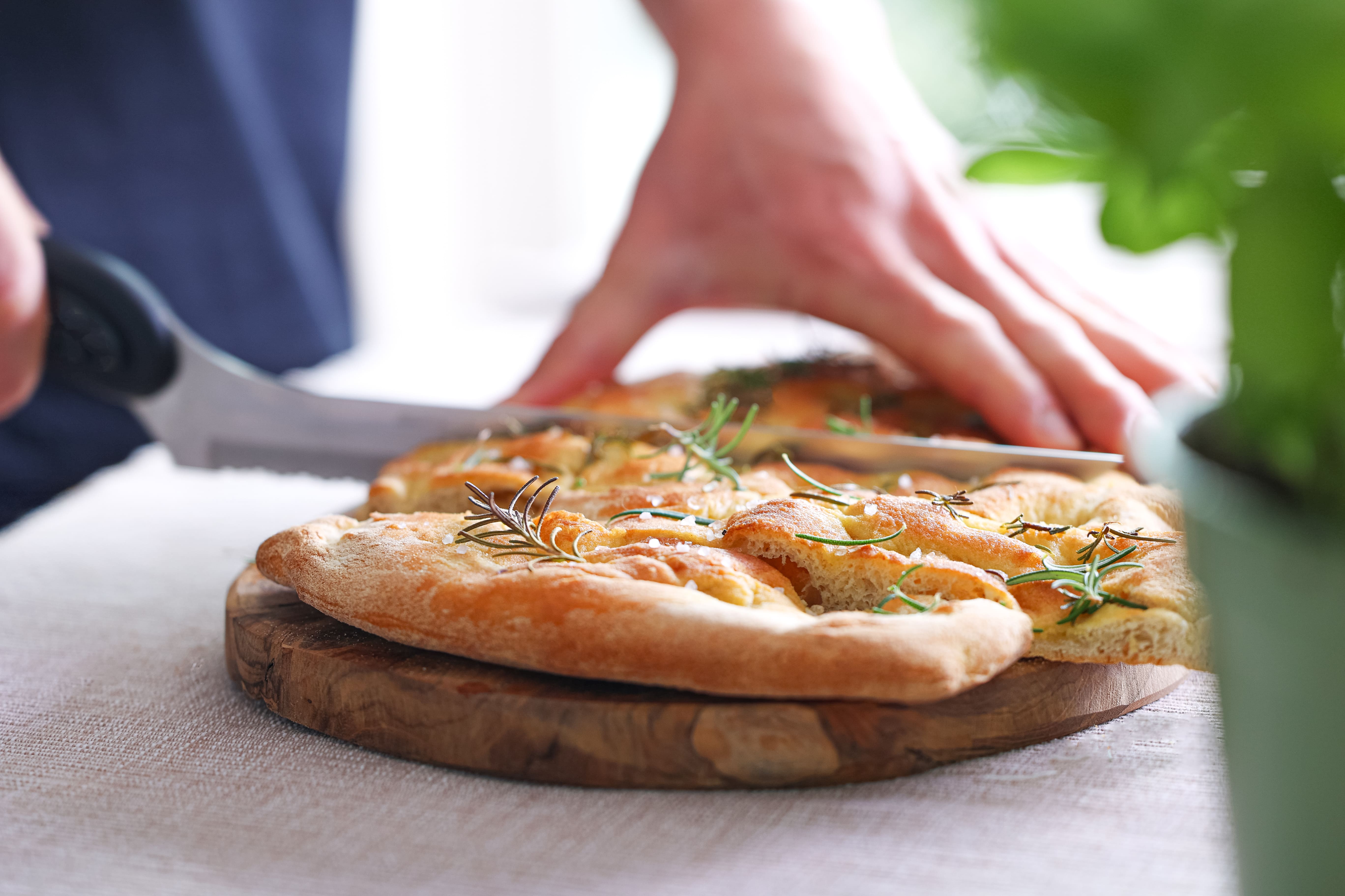 Taglio focaccia rosmarino Low Carb