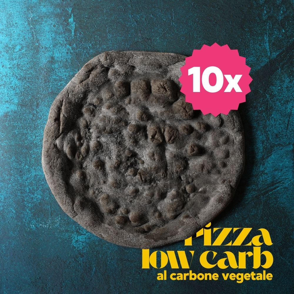 Pizza LOW CARB al carbone vegetale - 10 PEZZI